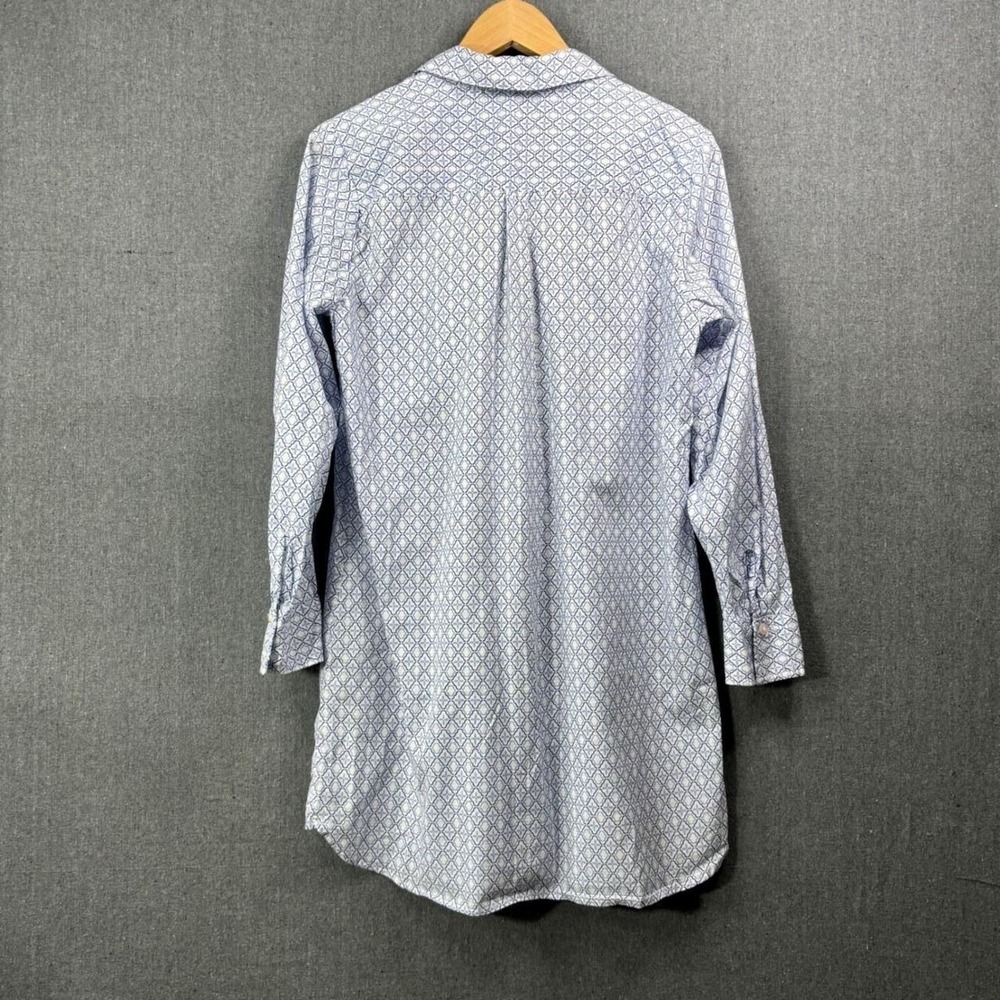 Victoria's Secret Sleep Shirt Women Medium Blue Excellent Geometric Nightgown - Picture 2 of 3